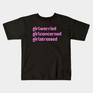 Girlworried Girlconcerned Girlstressed Kids T-Shirt